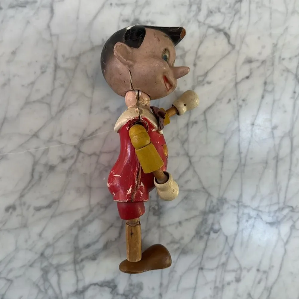 Vintage IDEAL Toy Co. Wood Pinocchio Figure 11'